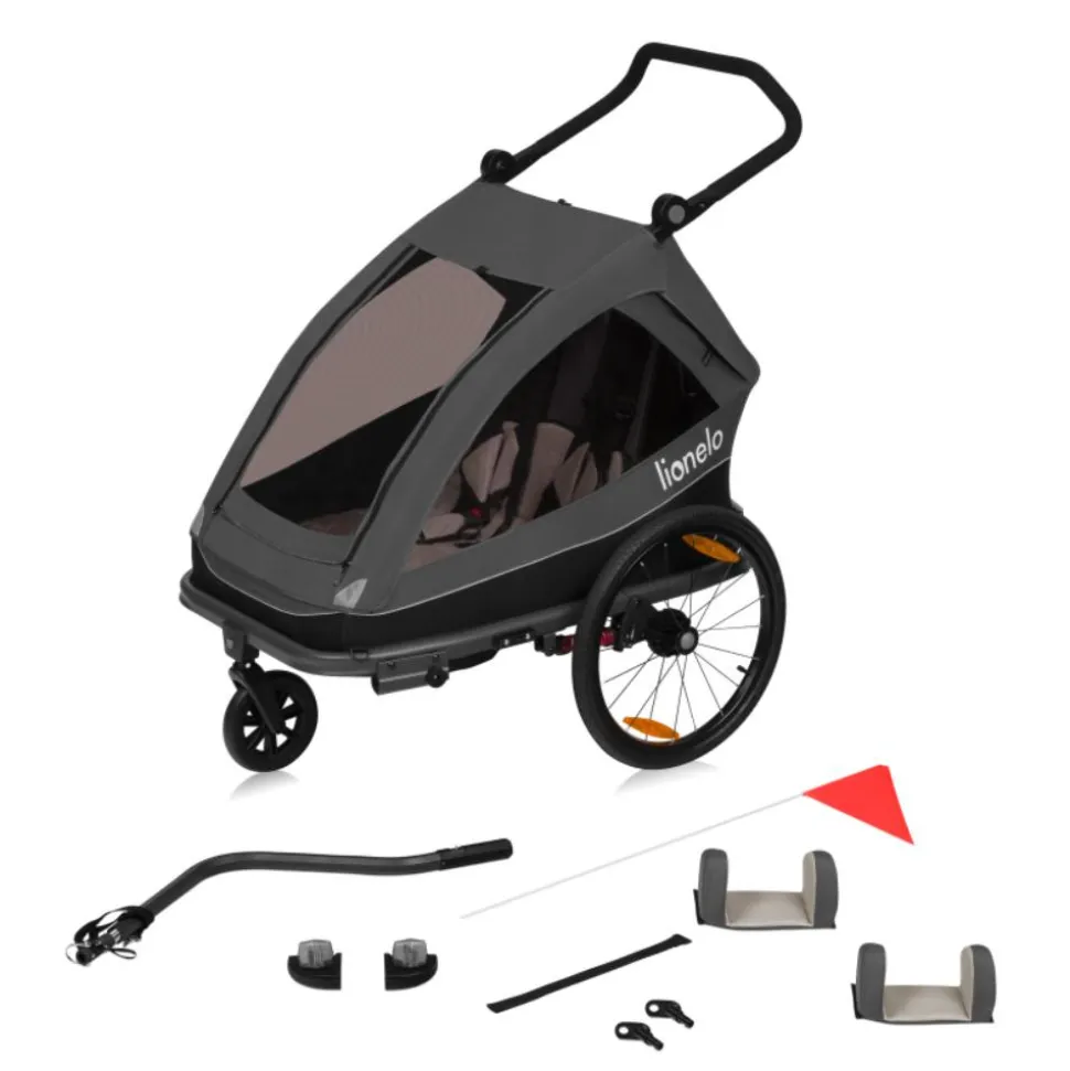 Remorque à vélo cama grey graphite