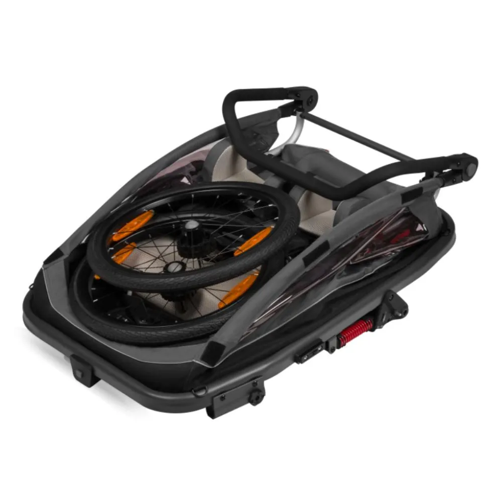Remorque à vélo cama grey graphite