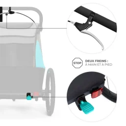 Remorque vélo enfant 3en1 nava bleu