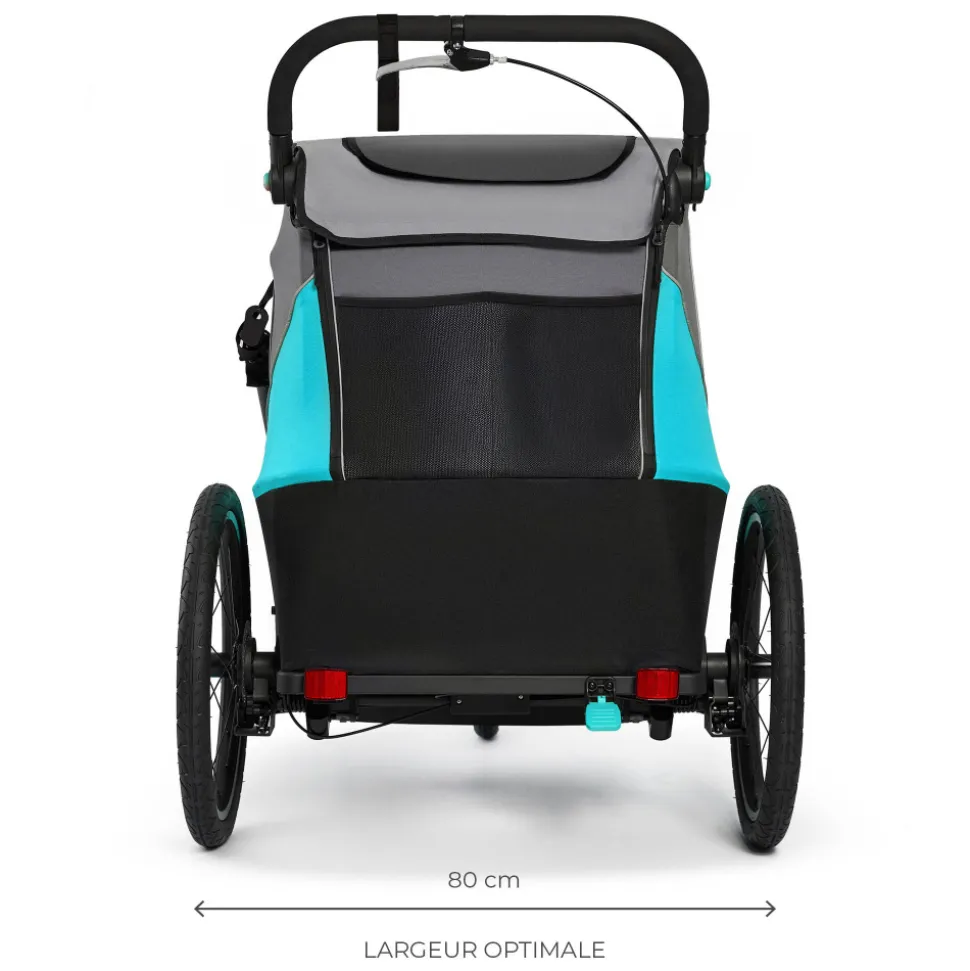 Remorque vélo enfant 3en1 nava bleu