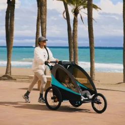 Remorque vélo enfant 3en1 nava orange