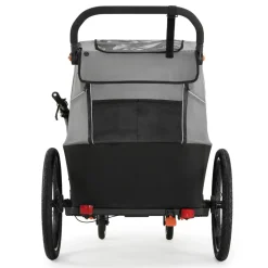 Remorque vélo enfant 2en1 nava walk gris
