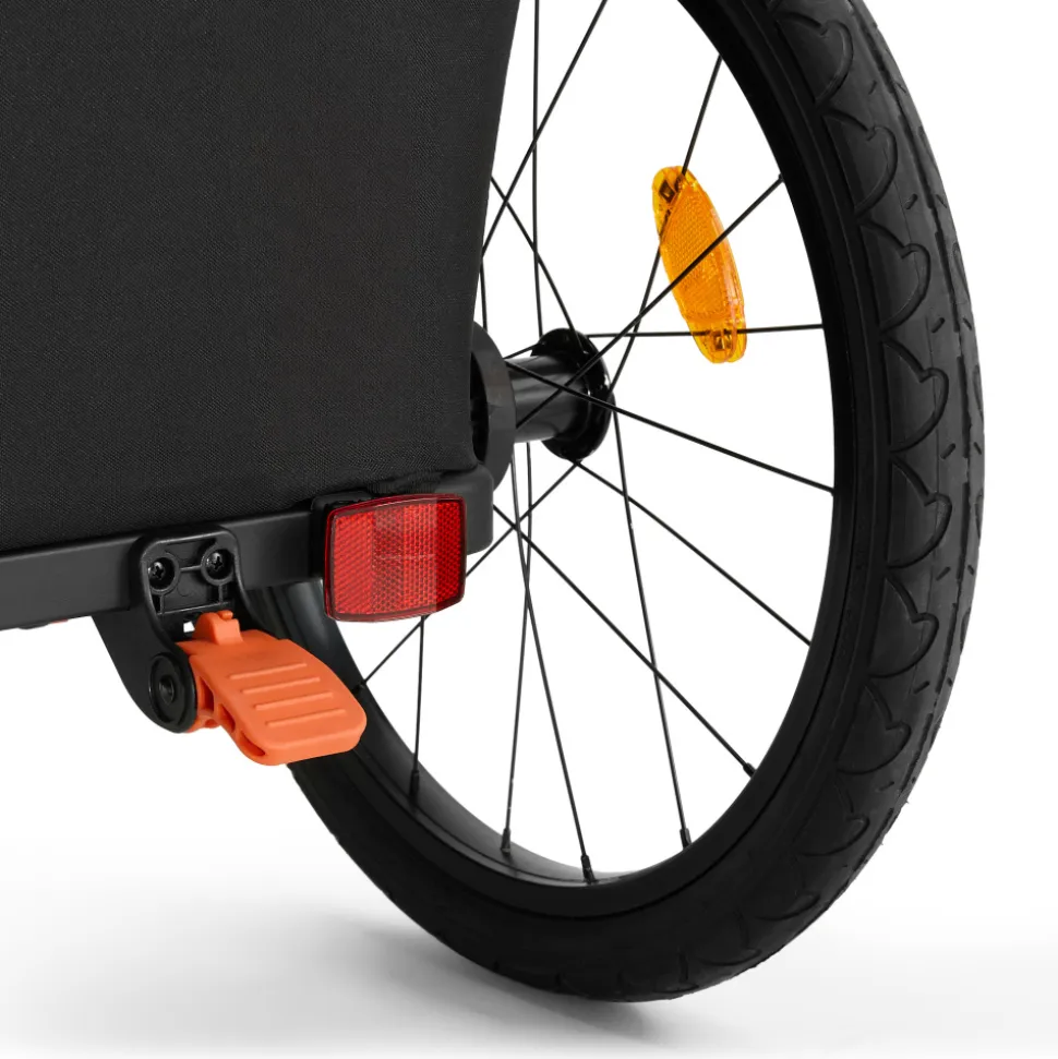 Remorque vélo enfant 2en1 nava walk gris