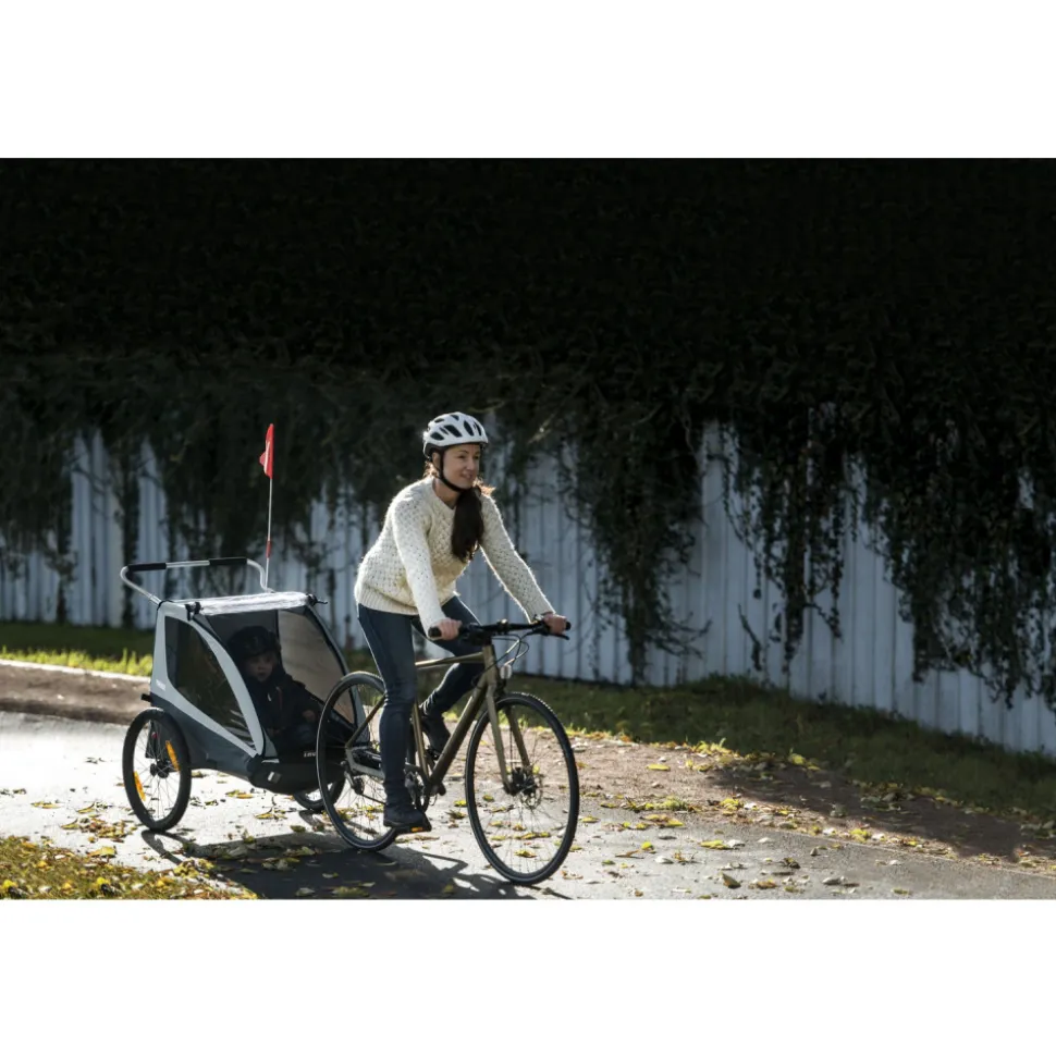 Remorque à vélo pour enfant coaster xt soft blue