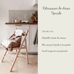 Réhausseur pour chaise bébé nomade oursons camel