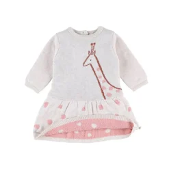 Robe girafe beige/rose 1 mois