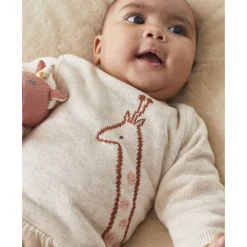 Robe girafe beige/rose 1 mois