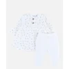 Robe legging fleurs blanc 18 mois