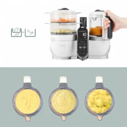 Robot cuiseur bébé nutribaby+ blanc avec boîte repas thermos 350 ml