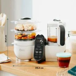 Robot cuiseur bébé nutribaby+ blanc avec boîte repas thermos 350 ml