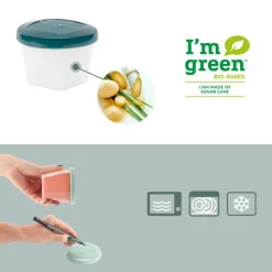 Robot cuiseur bébé nutribaby glass celadon green avec 2 babybols 250 ml