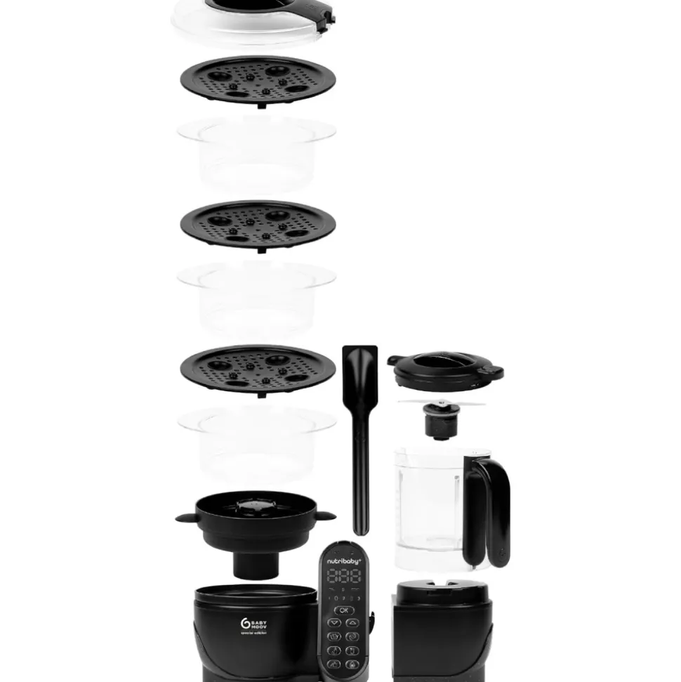 Robot culinaire multifonctions nutribaby + xl mineral black