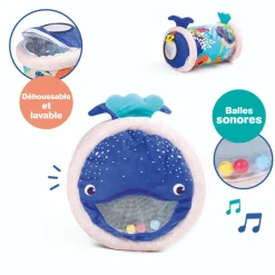 Rouleau d'activités baby roller en tissu baleine