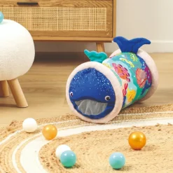 Rouleau d'activités baby roller en tissu baleine