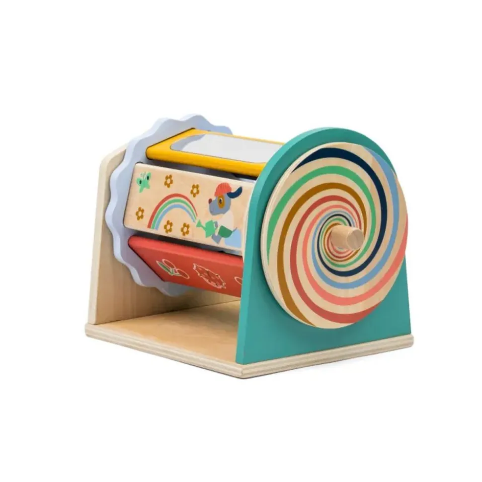 Rouleau d'activités en bois tournicolor