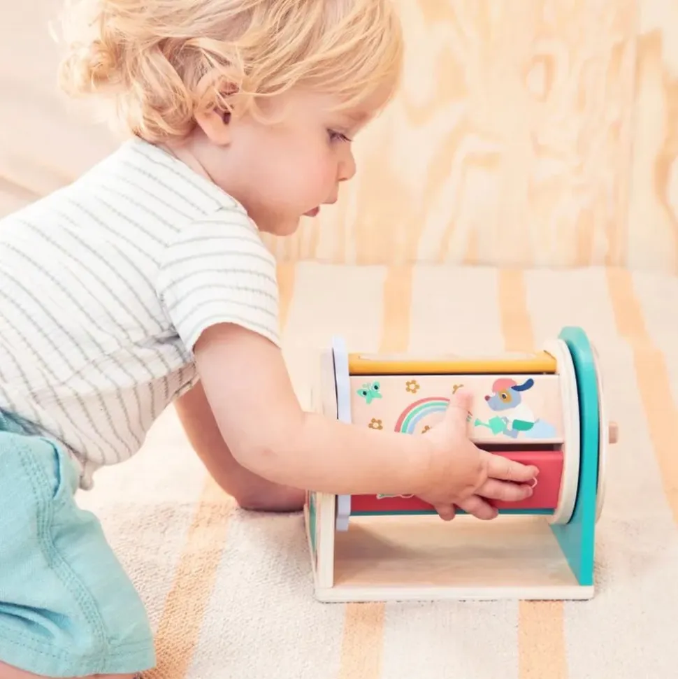 Rouleau d'activités en bois tournicolor