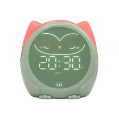 Réveil éducatif magique owlie vert d'eau