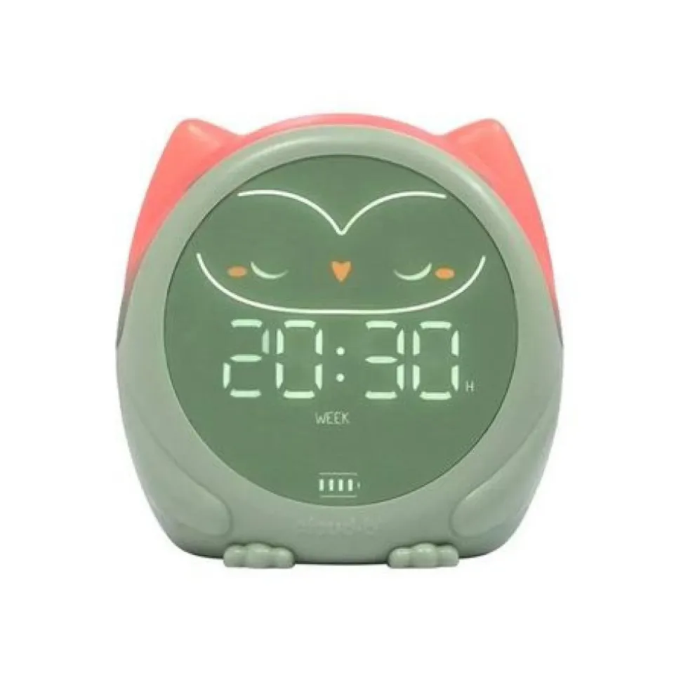 Réveil éducatif magique owlie vert d'eau
