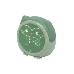 Réveil éducatif magique owlie vert d'eau