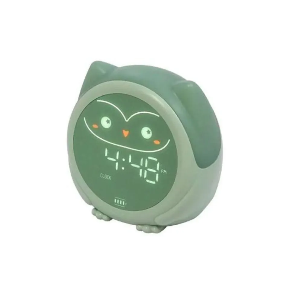 Réveil éducatif magique owlie vert d'eau
