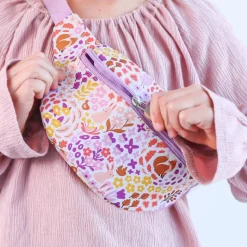 Sac banane enfant fleurs du jardin