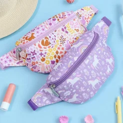 Sac banane enfant fleurs du jardin