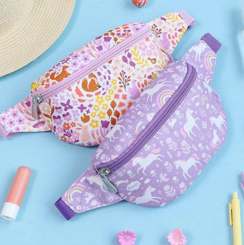Sac banane enfant fleurs du jardin
