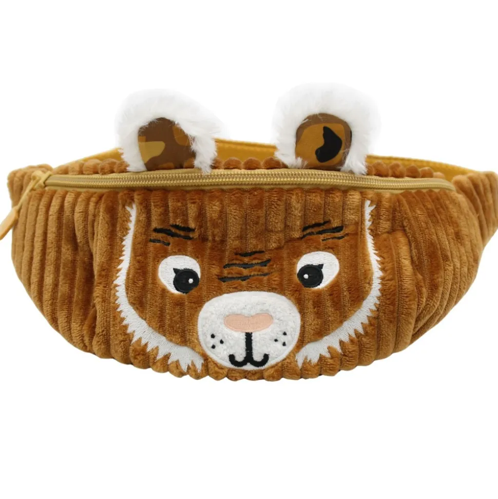 Sac banane enfant velours spéculos le tigre