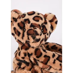 Sac bandoulière ours en peluche 30 cm léopard