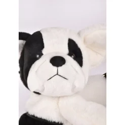 Sac bandoulière ours en peluche 30 cm black & white