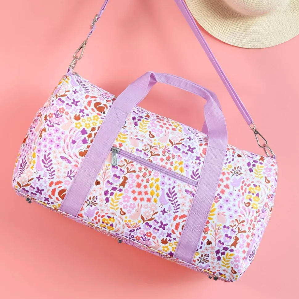 Sac de voyage enfant avec bandoulière fleurs du jardin