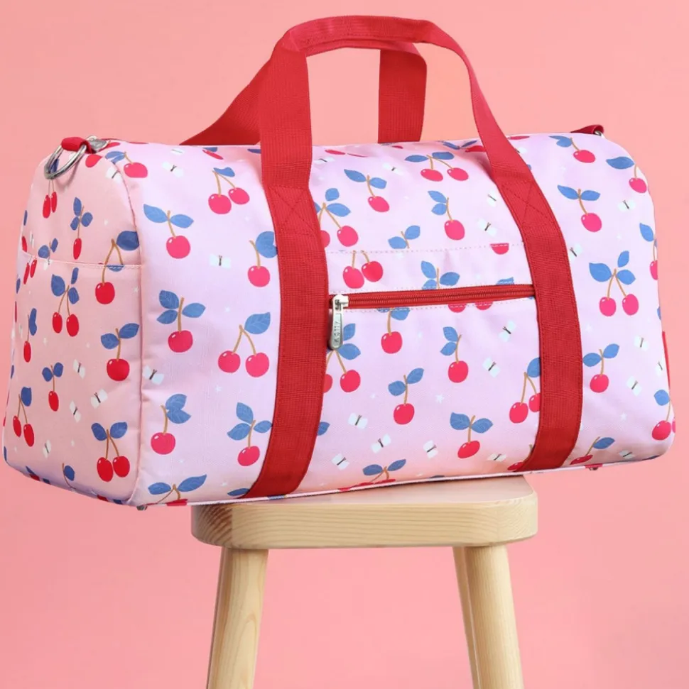 Sac de voyage enfant avec bandoulière cerises