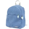 Sac à dos bouclette teddy bleu