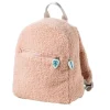 Sac à dos bouclette teddy rose