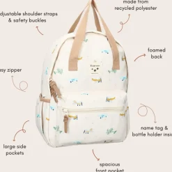 Sac à dos enfant à anses - avions écru