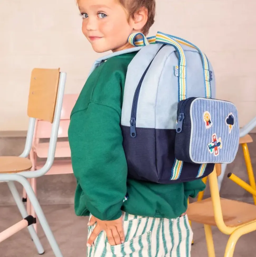 Sac à dos enfant bleu océan