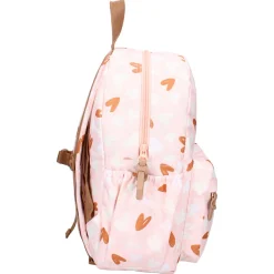 Sac à dos enfant coeurs rose/caramel 36 cm