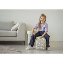 Sac à dos enfant coeurs vert 31 cm
