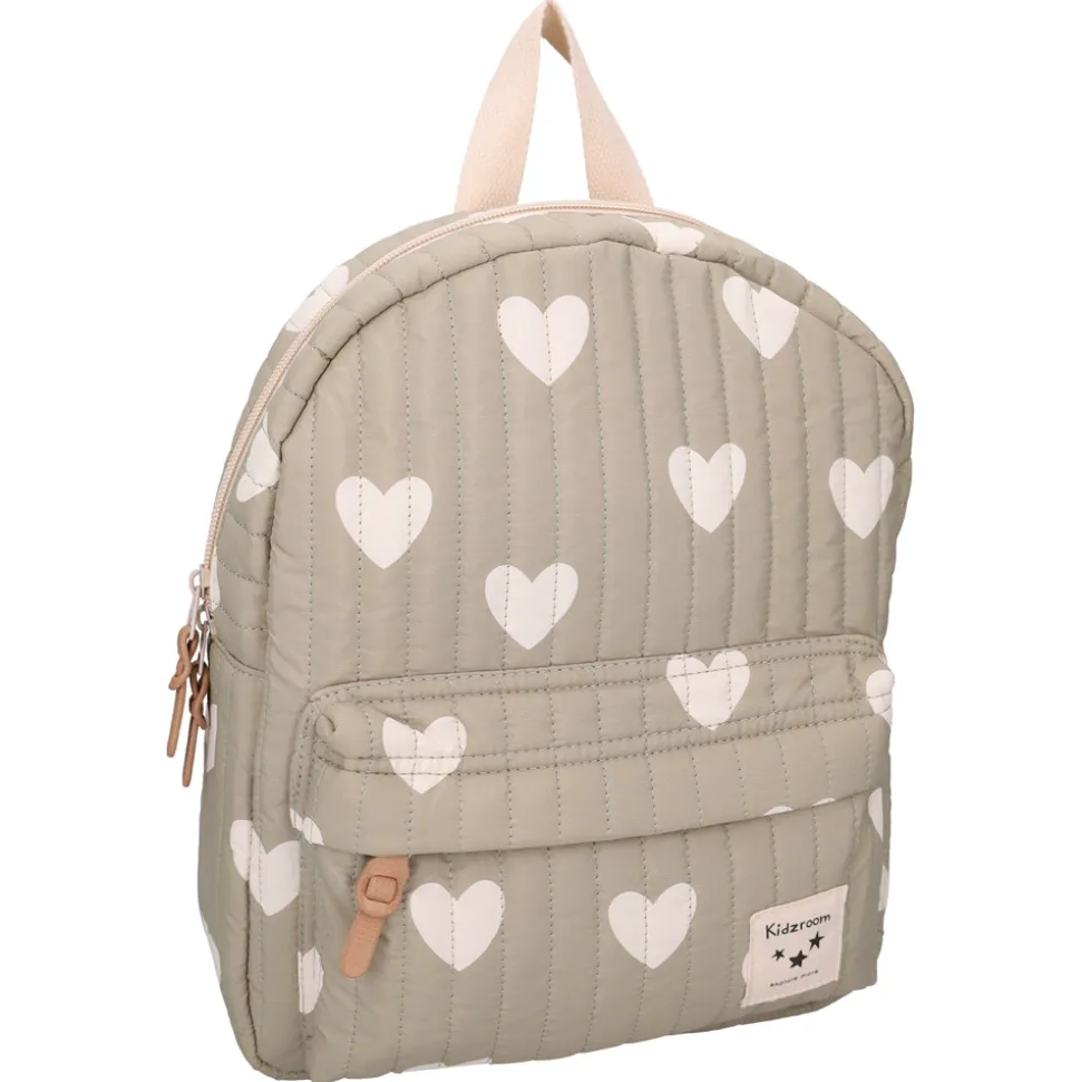 Sac à dos enfant coeurs vert 31 cm