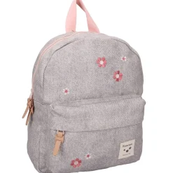 Sac à dos enfant fleurs gris 31 cm
