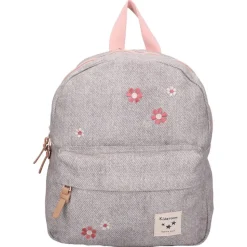 Sac à dos enfant fleurs gris 31 cm
