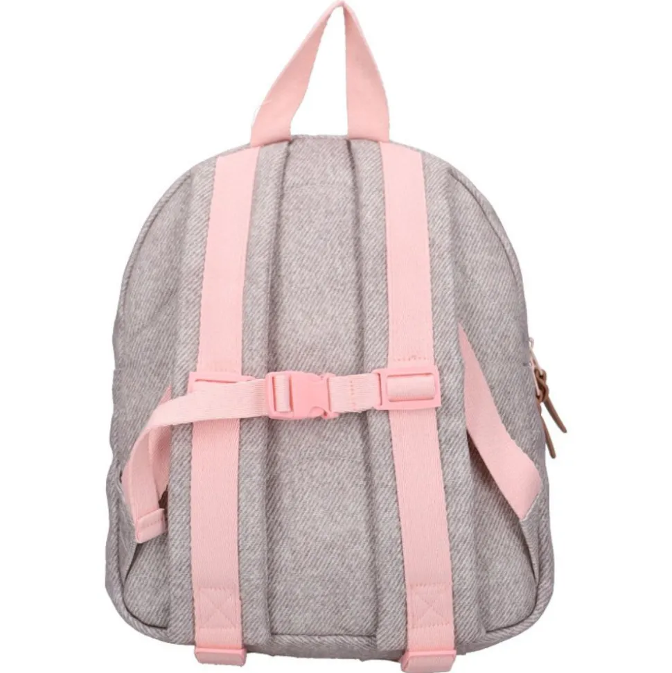 Sac à dos enfant fleurs gris 31 cm
