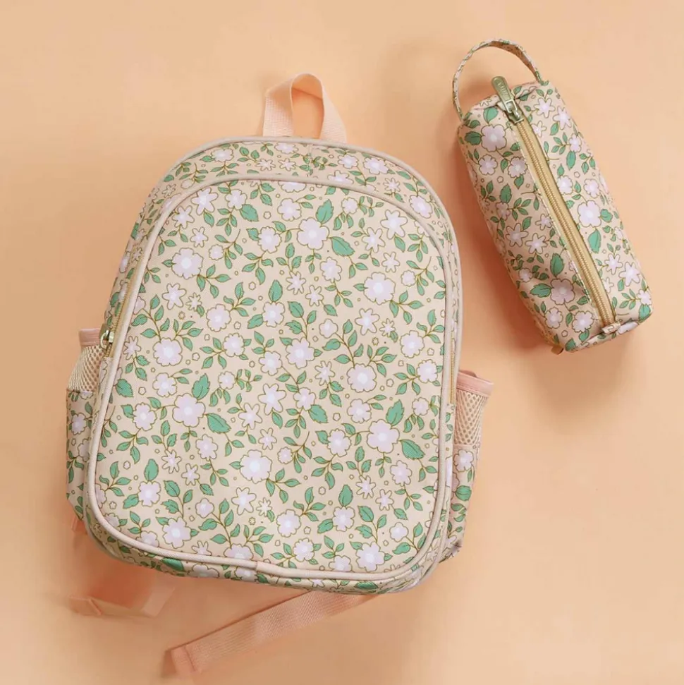 Sac à dos enfant isotherme fleurs rose