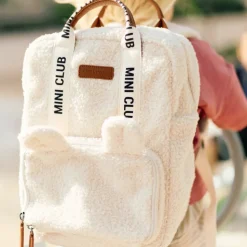 Sac à dos enfant mini club signature teddy ecru