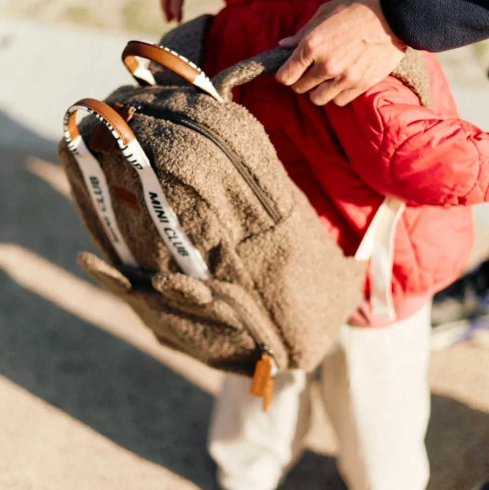 Sac à dos enfant mini club signature teddy brun doux