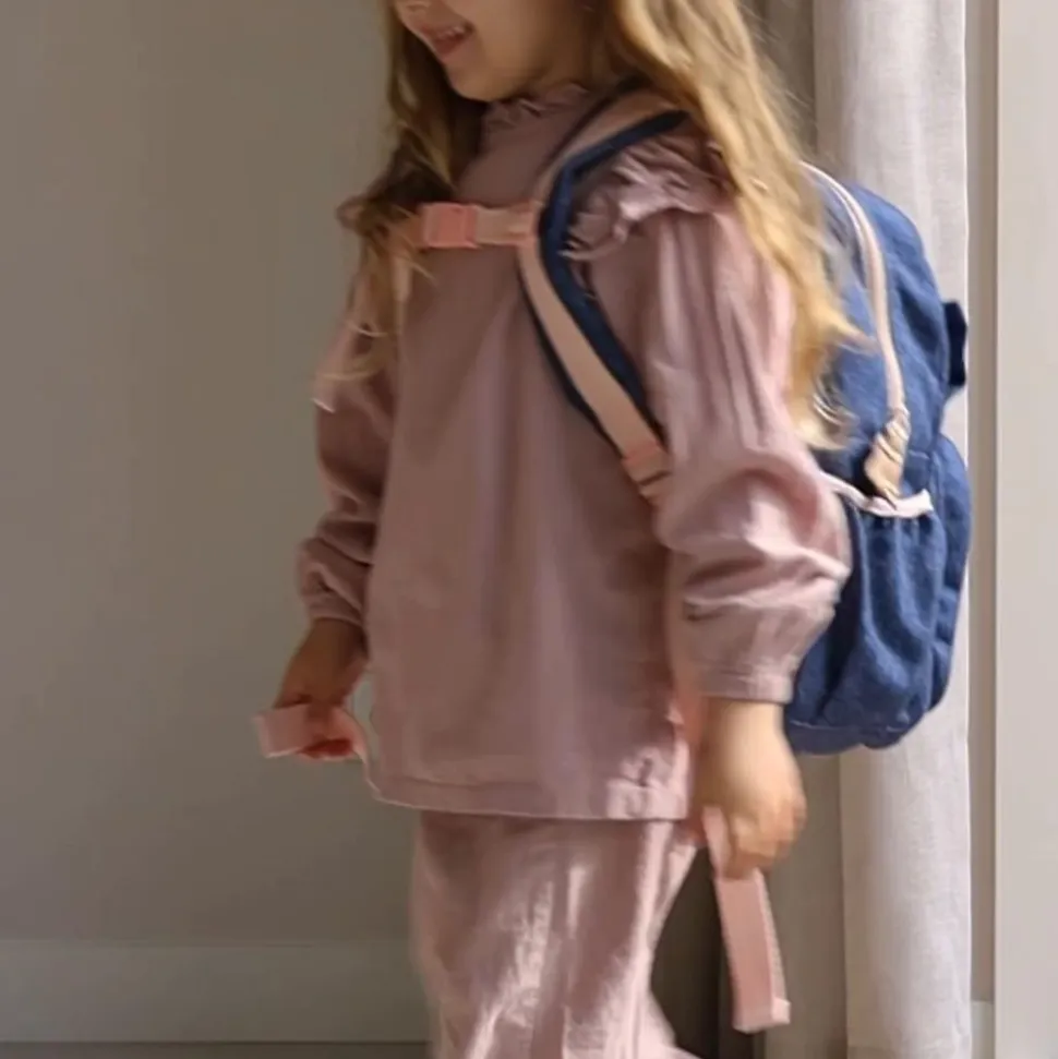 Sac à dos enfant neud bleu denim 36 cm