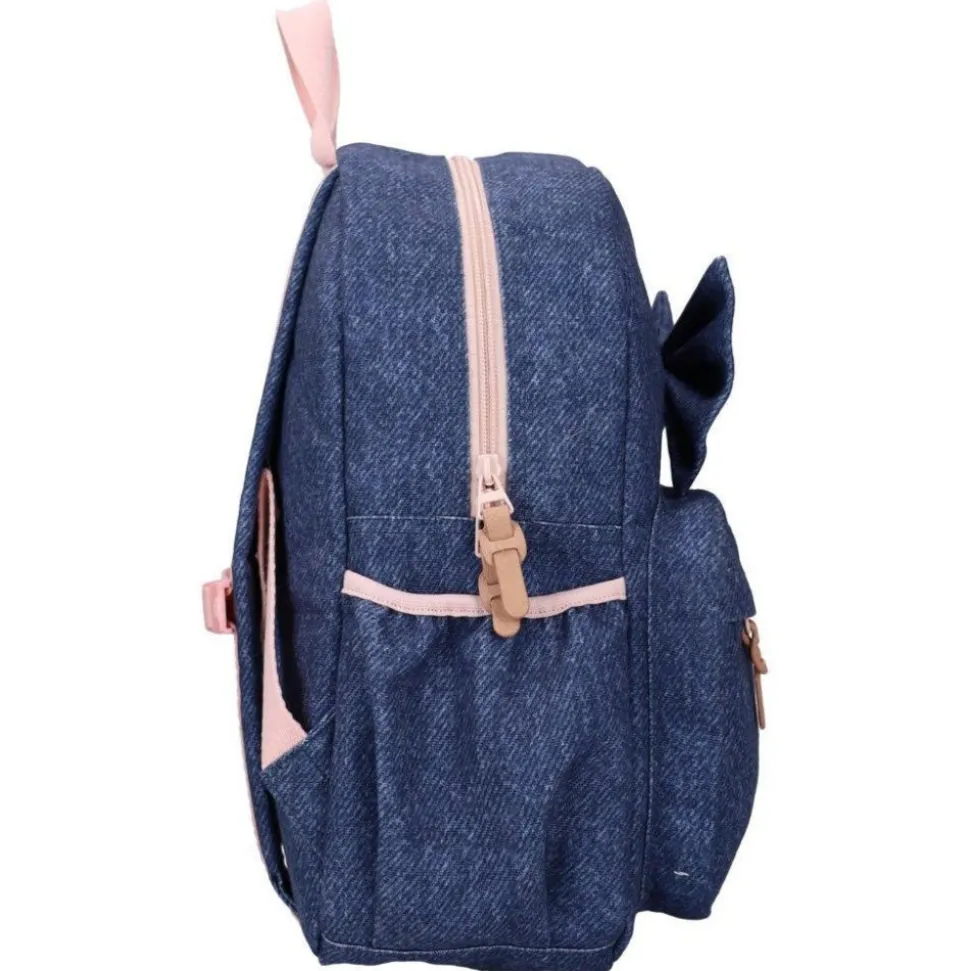 Sac à dos enfant neud bleu denim 36 cm