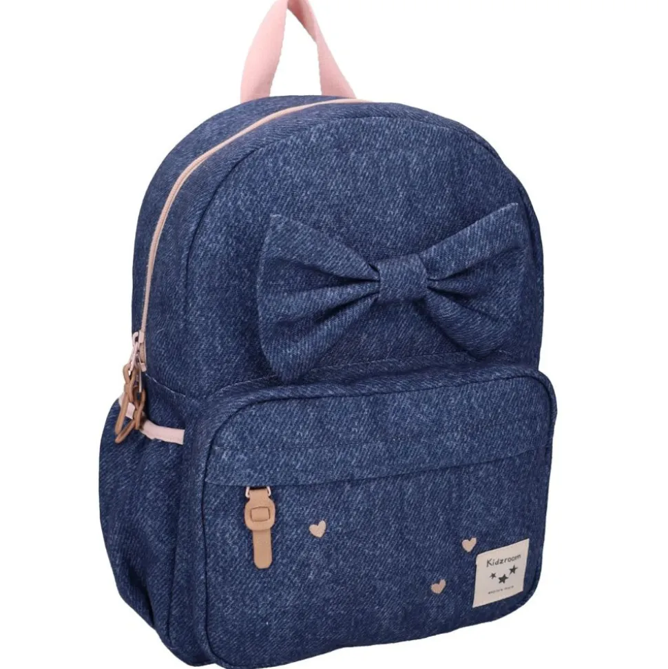Sac à dos enfant neud bleu denim 36 cm