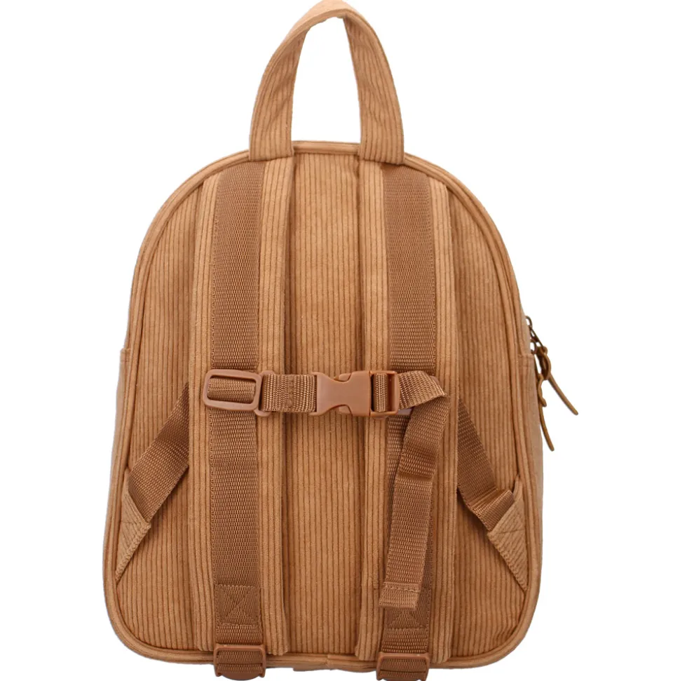 Sac à dos enfant ourson côtelé marron 31 cm