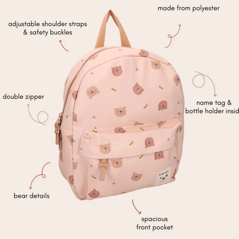 Sac à dos enfant oursons beige 31 cm